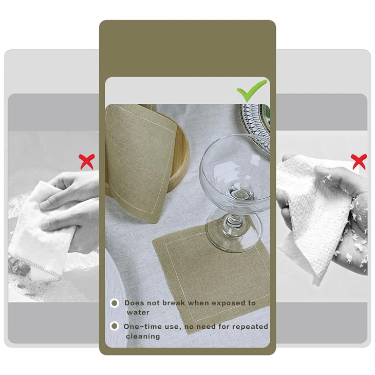 Christmas Green Cotton Napkins